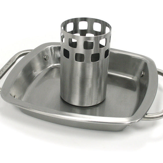Broil King chicken roaster met pan inox.