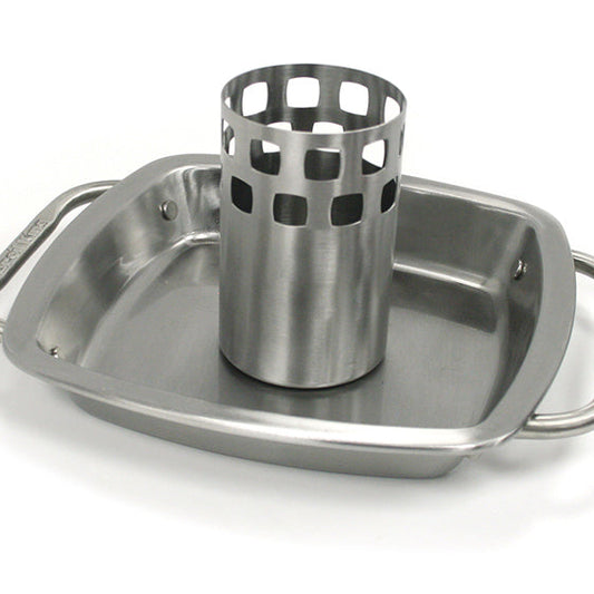 Broil King chicken roaster met pan inox.